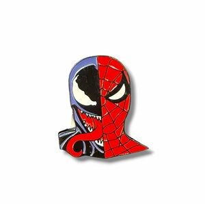 Spider-Man & Venom Split-Face Enamel Pin
